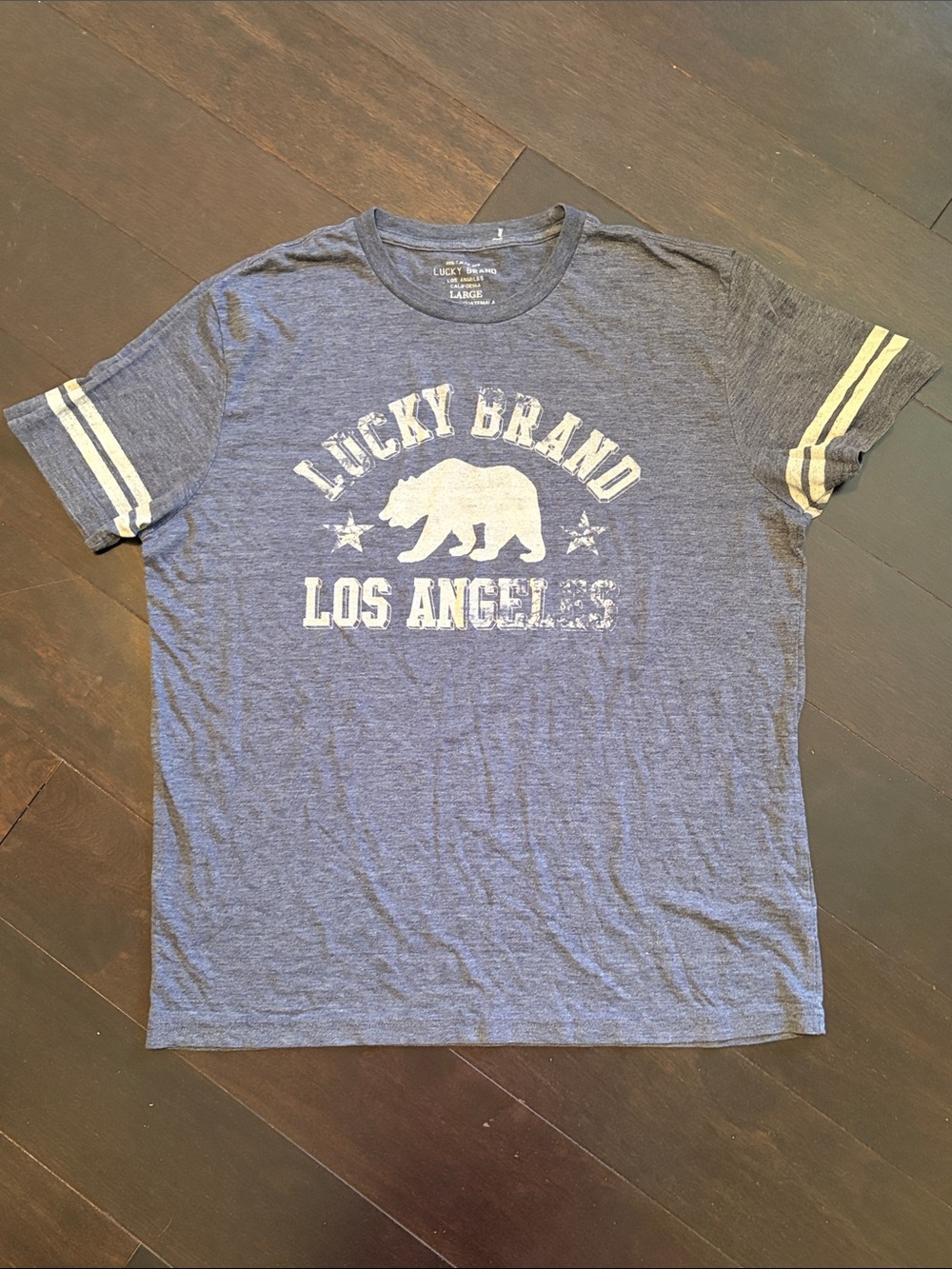 Lucky Brand Blue Graphic Los Angeles Bear Tee